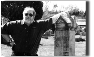 Me standing at the headstone from Night of the Living Dead